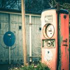 Alte Tankstelle in einem Berliner Hinterhof