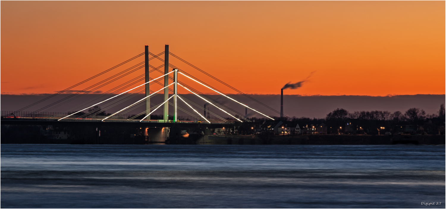 Alte und neue Rheinbrücke A40 Duisburg 2024 - Nr 01