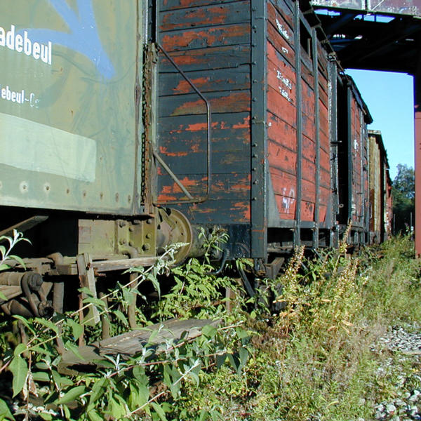 Alte Wagons auf der Zeche Zollverein