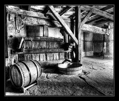 alte Weintraubenpresse