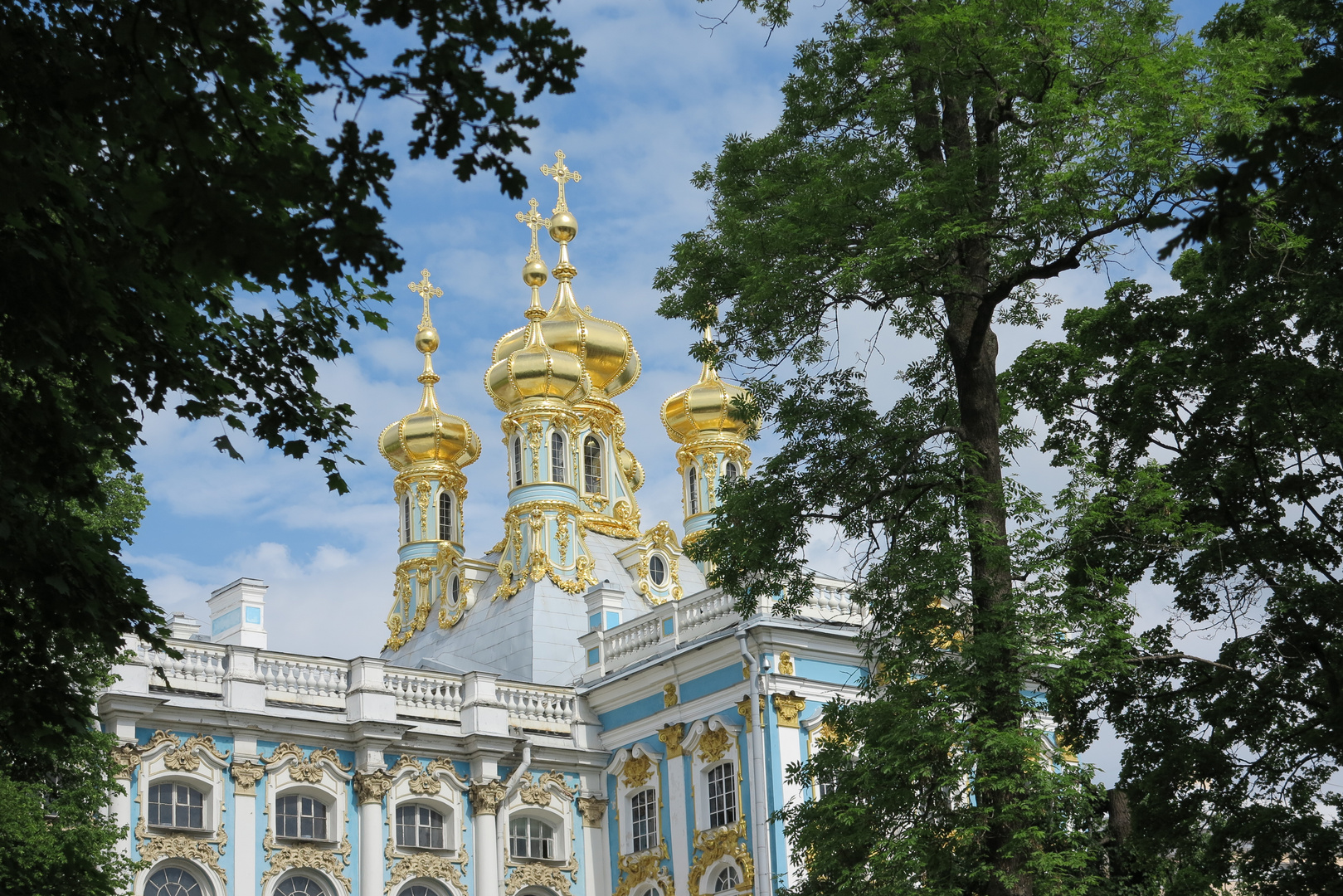 Alte, wiederaufgebaute Pracht in St.Petersburg ...