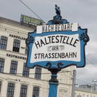 Alte Wiener Straßenbahnhaltestelle