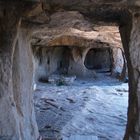 Alte Wohn-Höhlen in Sperlinga - Castello di Sperlinga - Sizilien