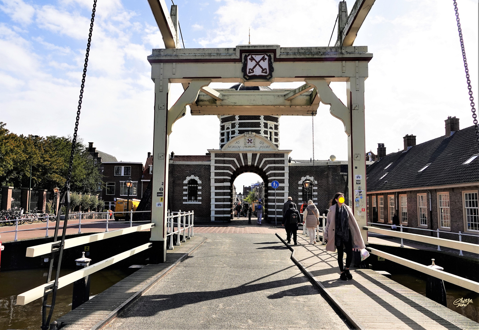 Alte Zugbrücke und altes Stadttor von Leiden