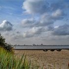 Altefähr - Blick über den Strelasund auf die Hansestadt Stralsund