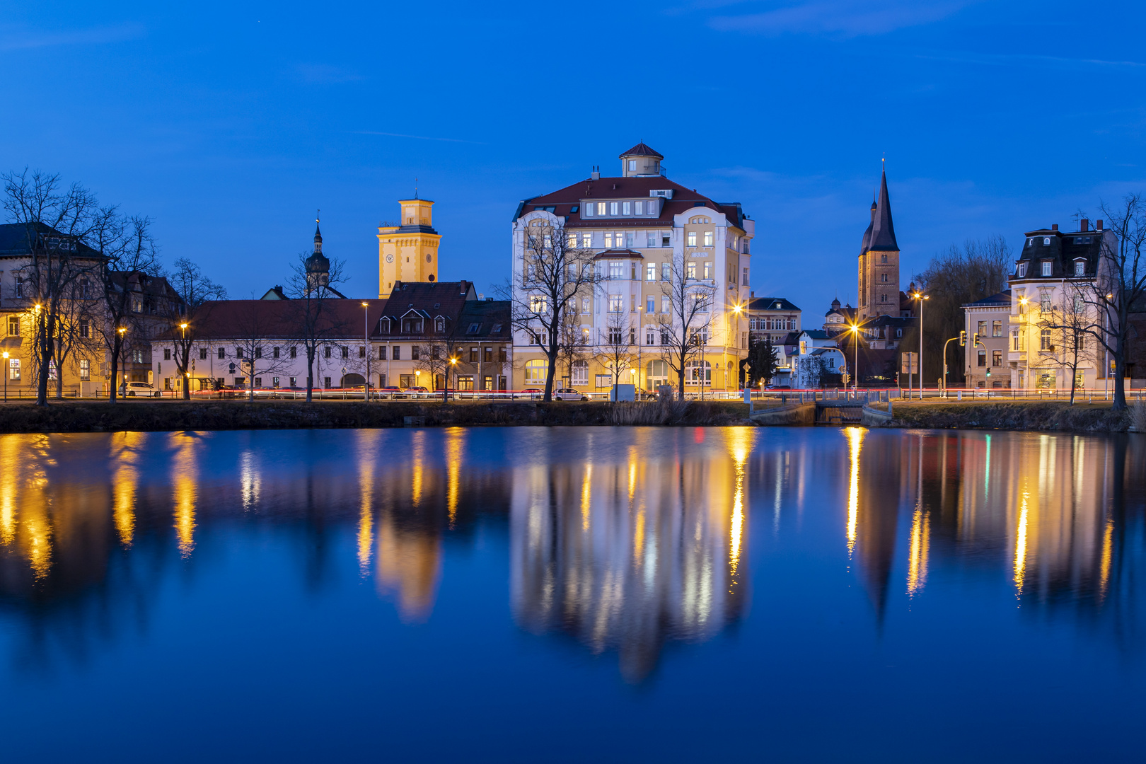 Altenburg  Abendstimmung am Großen Teich