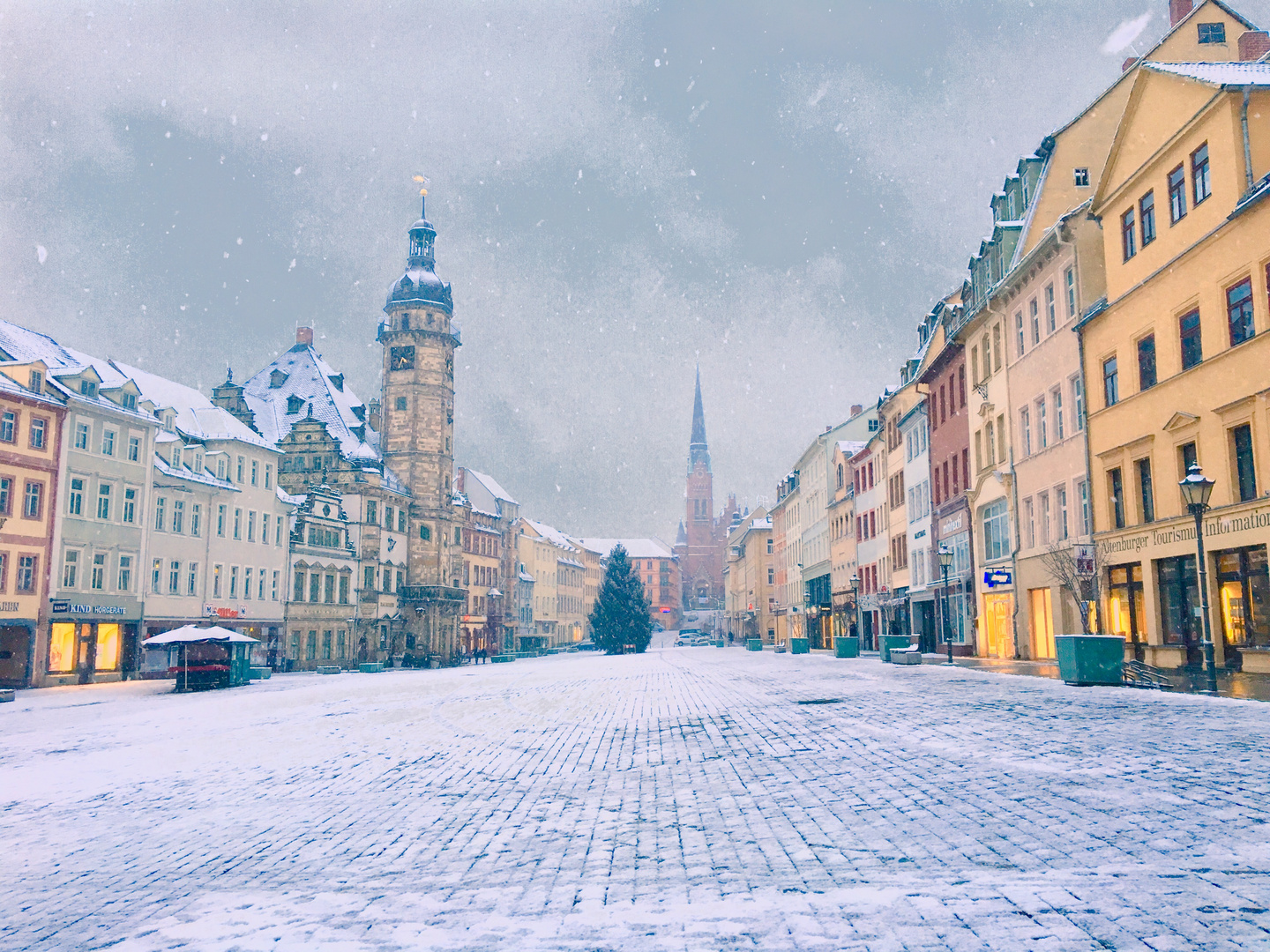 Altenburg im Schneegestöber