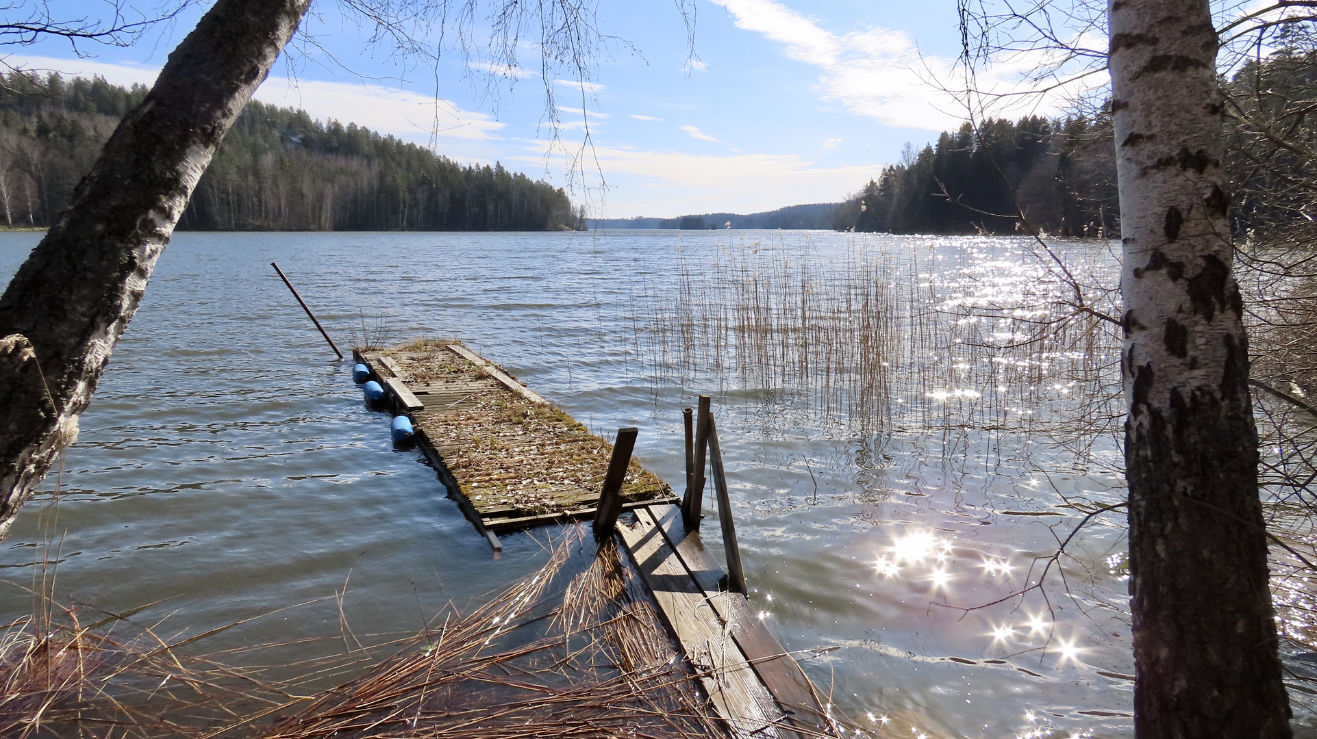 ,Alter Badesteg am Storsjön