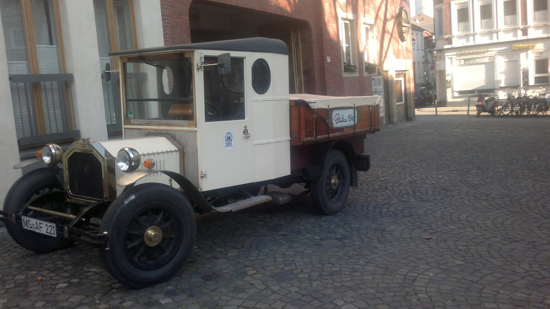 Alter Bier LKW in der Stadt Münster 