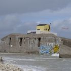 Alter Bunker am Strand von Vigsø in Dänemark 