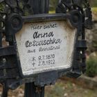 Alter deutscher Friedhof im Böhmerwald in Tschechien