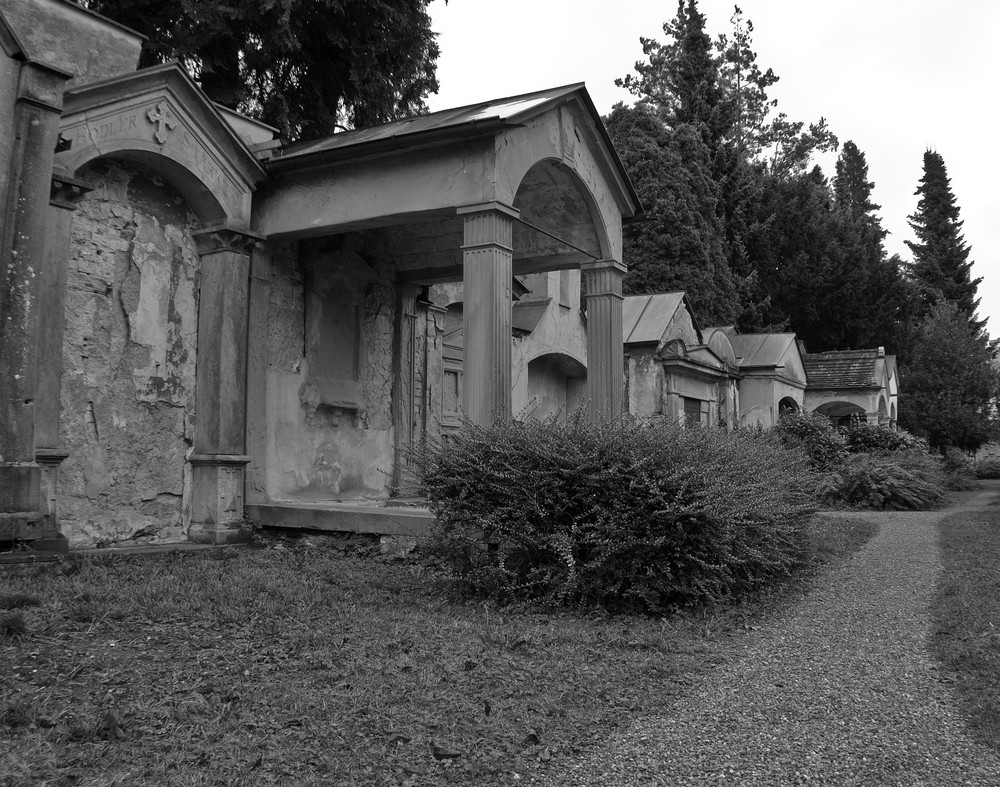 alter Friedhof in Lindau in s/w 1