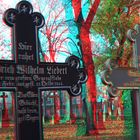 Alter Garnisionsfriedhof Berlin-Mitte in 3D Anaglyph