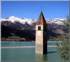 alter Kirchturm im Reschensee von Susi Preisig