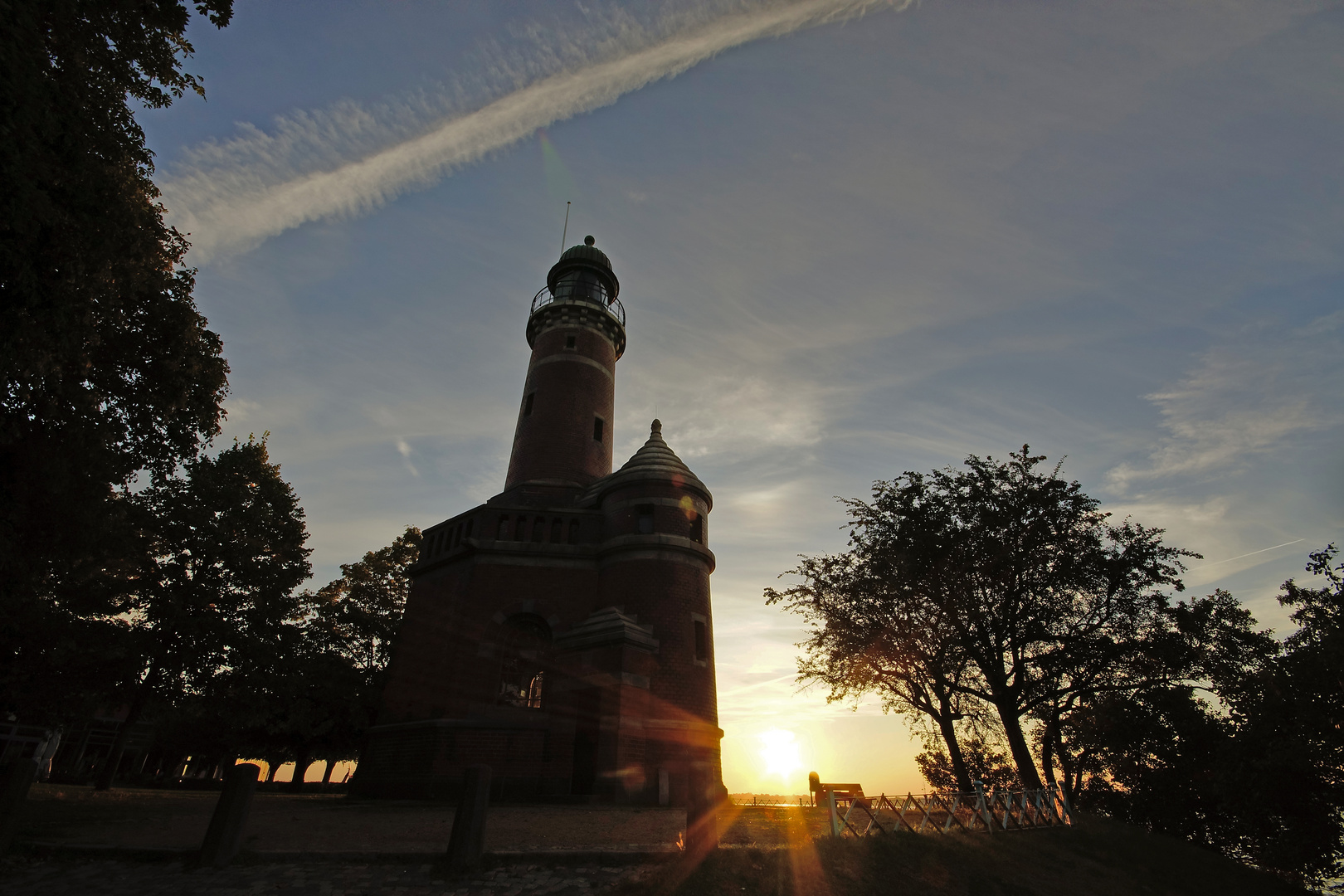 Alter Leuchtturm in Kiel-Holtenau.