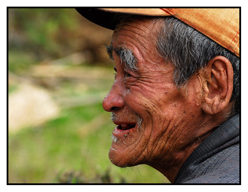 Alter Mann in Bhutan