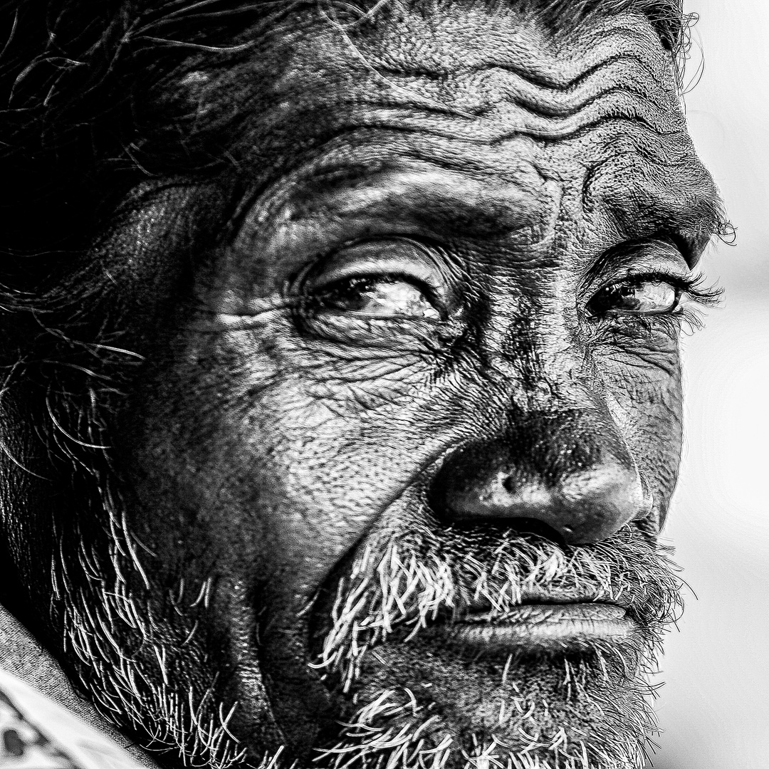 Alter Mann in Indien