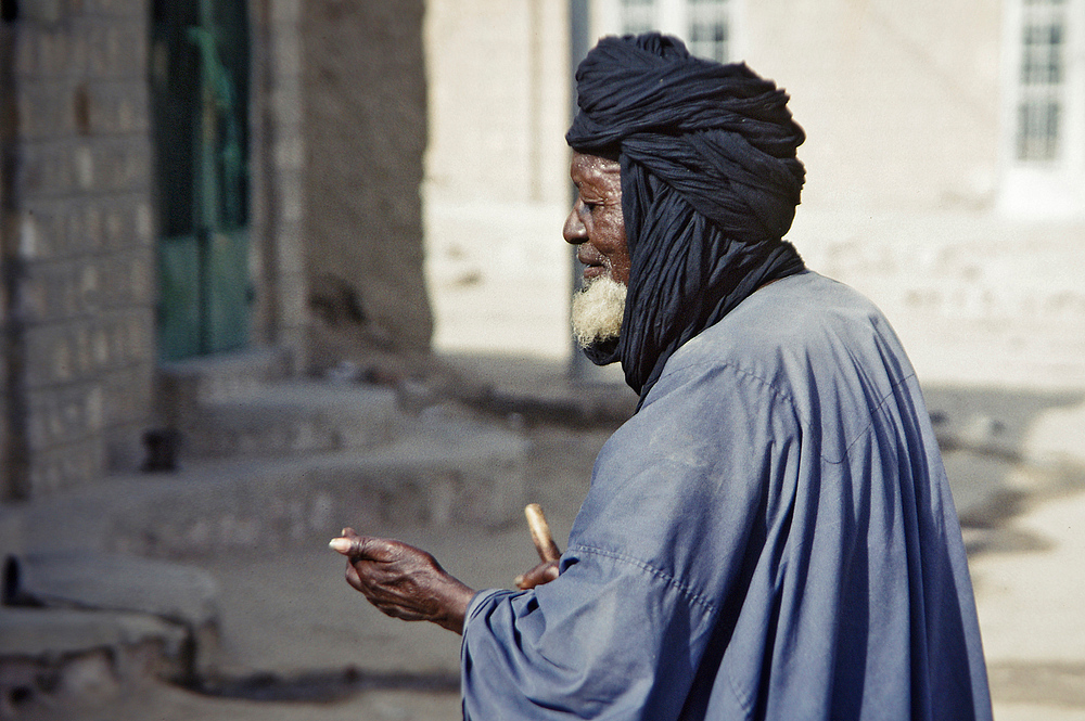 Alter Mann in Timbuktu, von 2004, wo man ja heute leider nicht mehr hin reisen kann