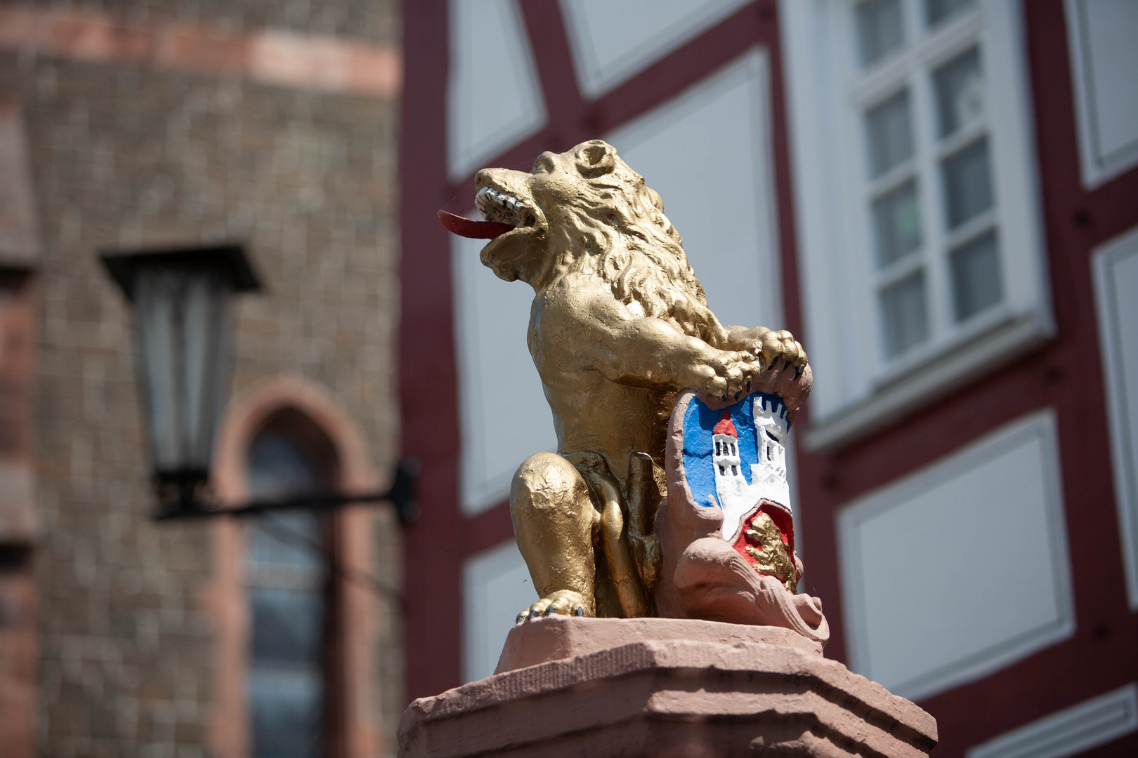 Alter Marktbrunnen in Biedenkopf, Detail