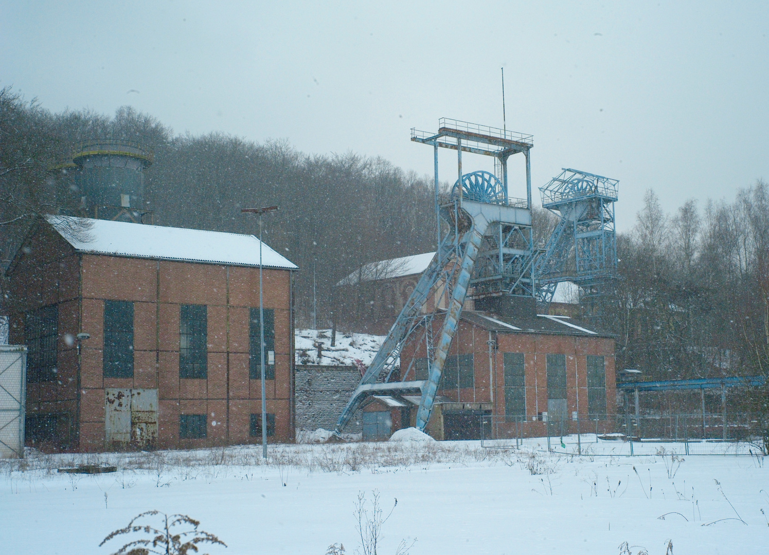 Alter Schacht Itzenplitz im Schnee