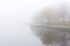 Alter Strom im Nebel