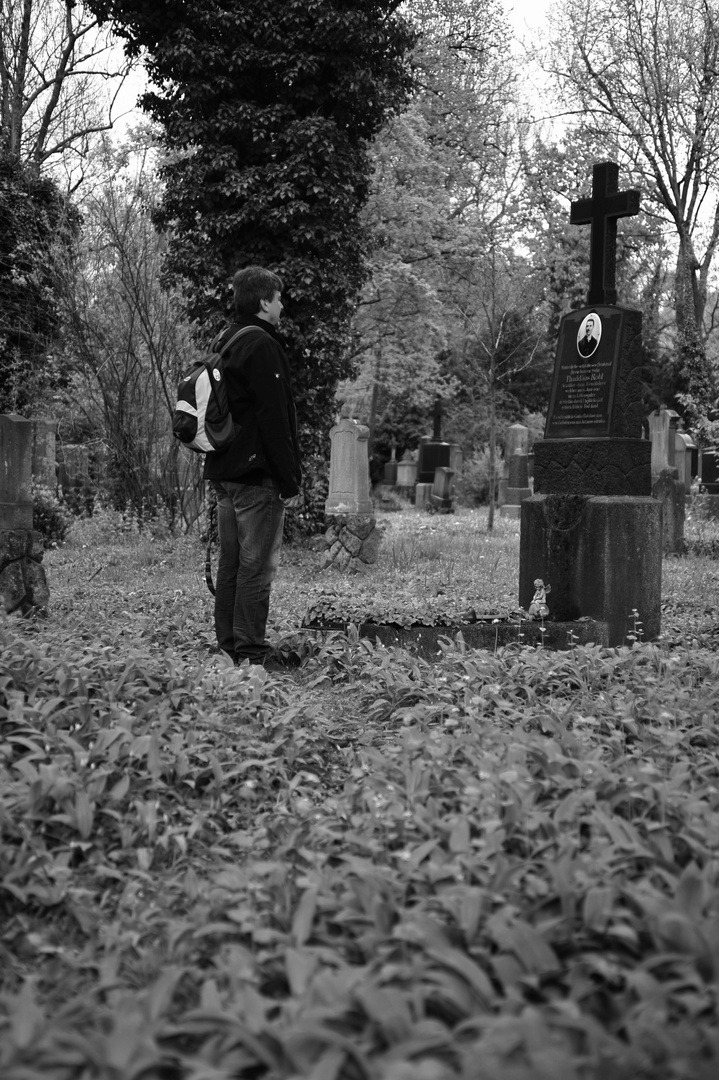 Alter Südfriedhof München - Auge in Auge