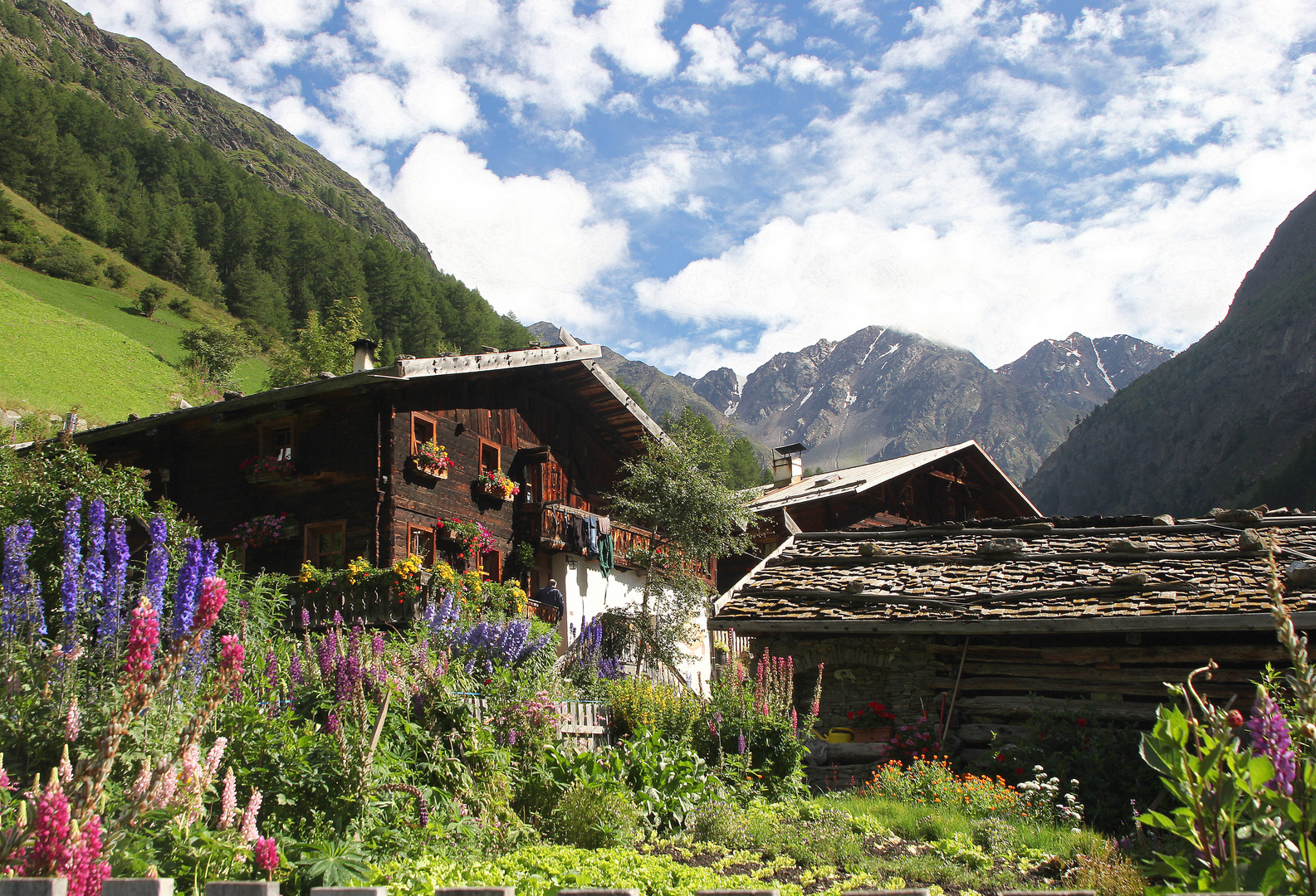 Alter Südtiroler Bergbauernhof