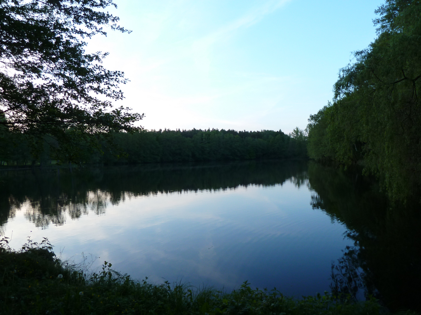 Alter Teich in Schmannewitz am Abend