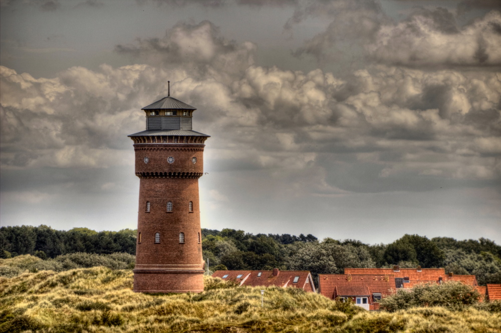 alter Wasserturm auf Borkum (HDR)