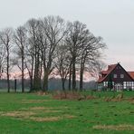 Alter westfälischer Hof im Winter