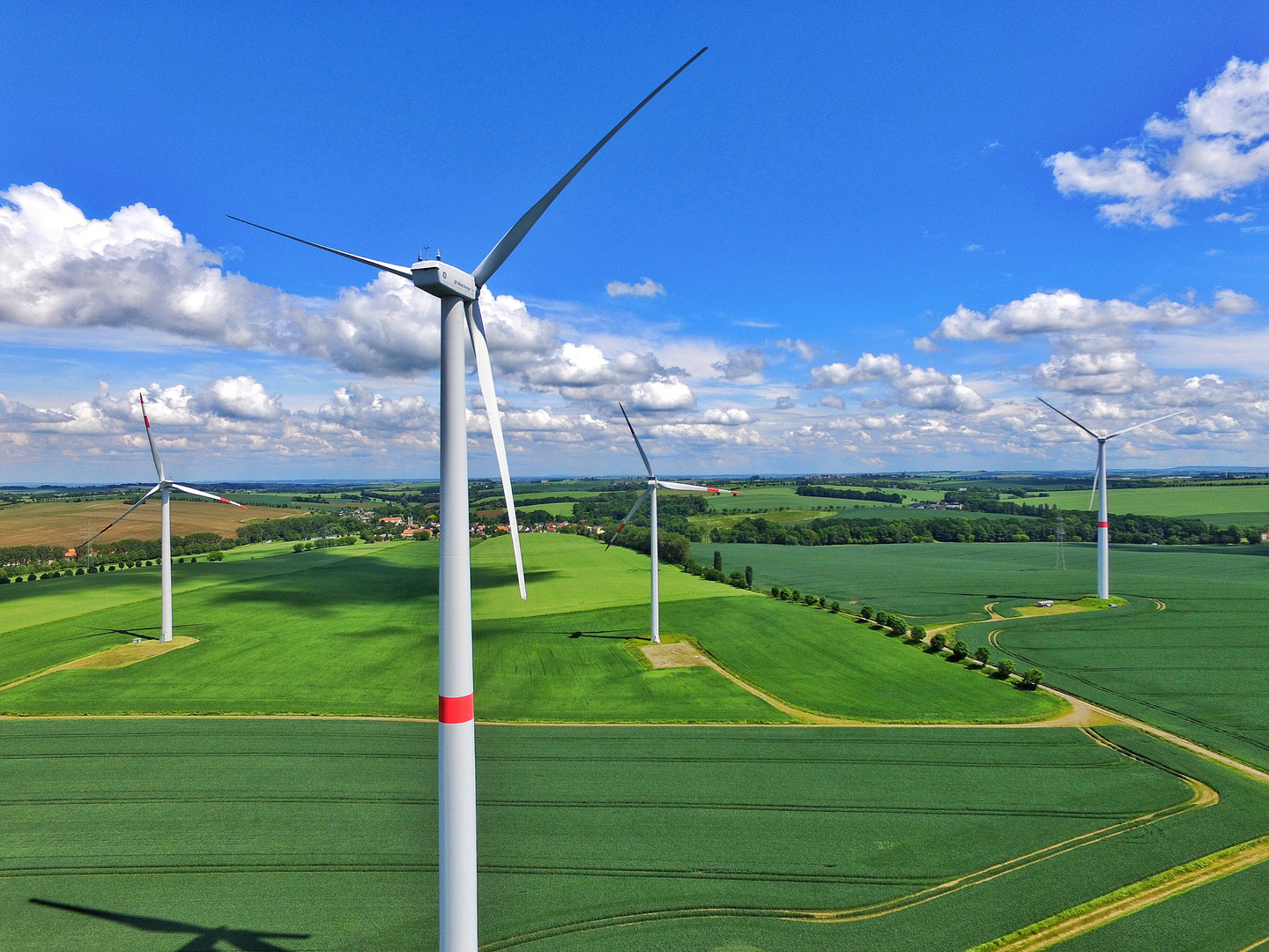 alternative energy from windturbines at windfarm