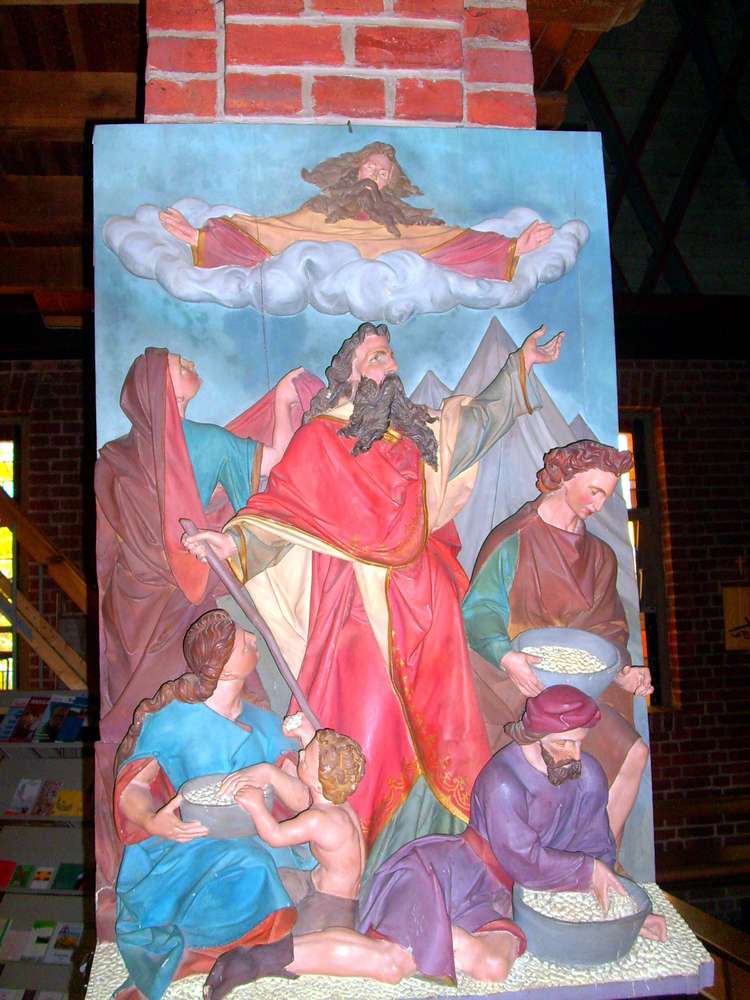 ALtes Altarbild in der katholischen Kirche "zum Heiligen Kreuz " Waren