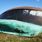 Altes Boot bei Ebbe II im Hafen von Paimpol (Bretagne)