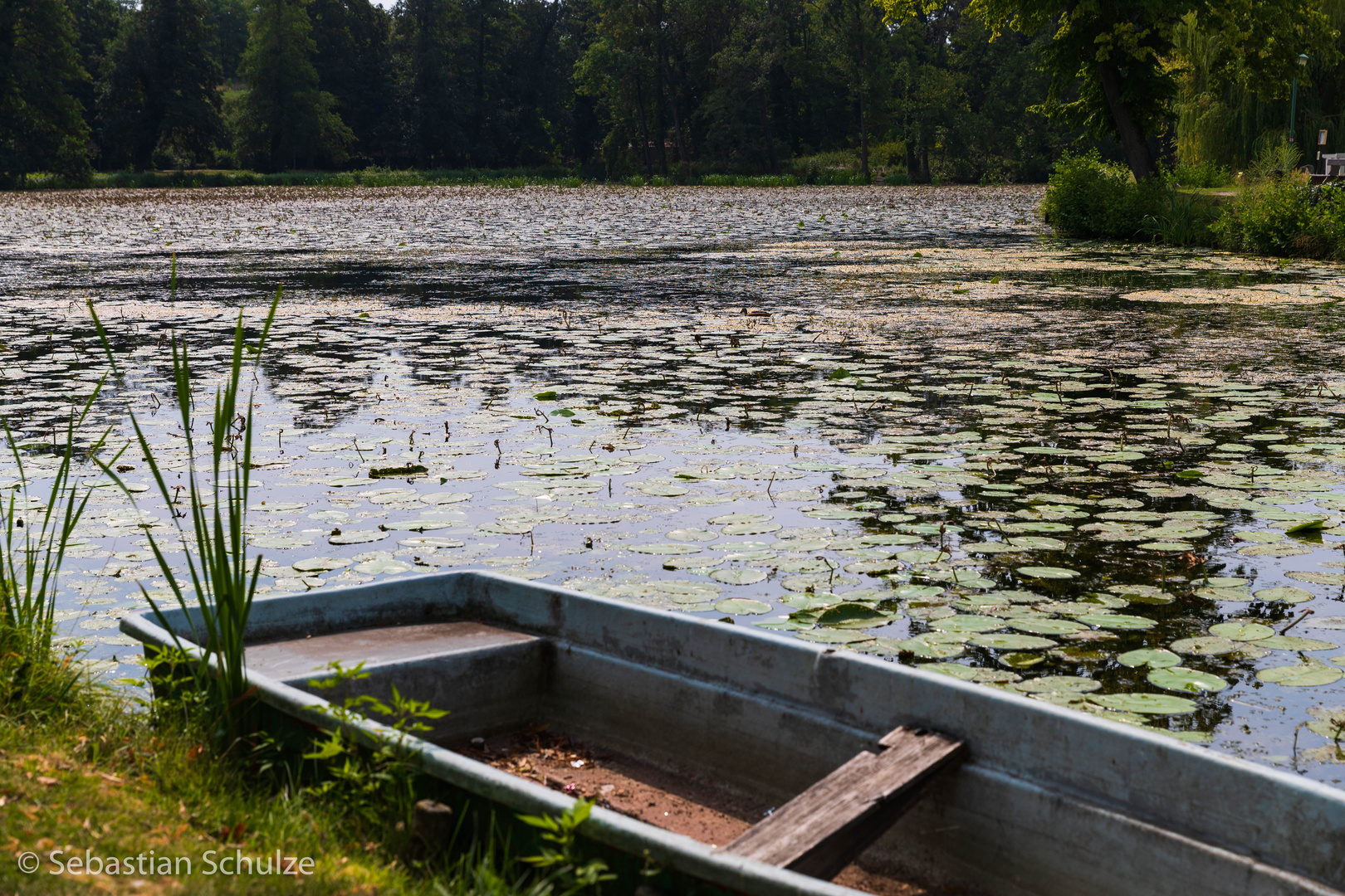 altes Boot im Klosterteich