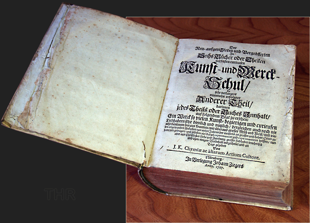 altes Buch : "Kunst- und Werckschul Anderer Theil" von 1707