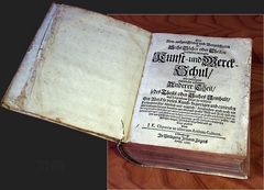 altes Buch : "Kunst- und Werckschul Anderer Theil" von 1707