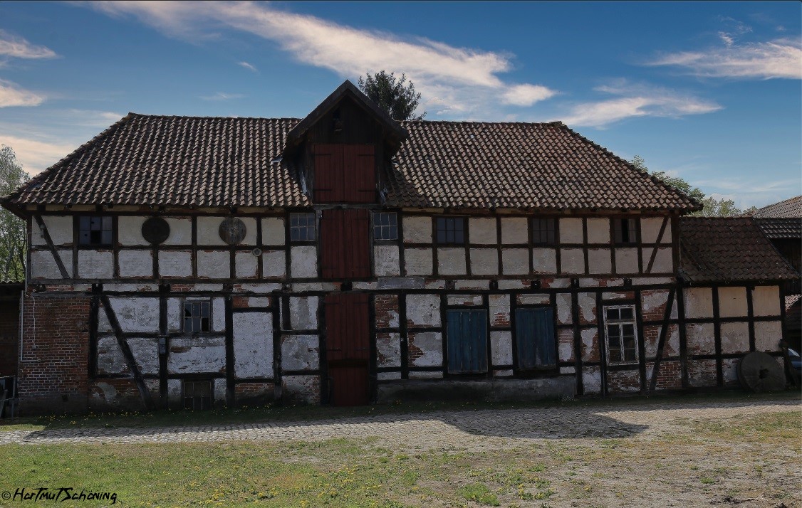 Altes Fachwerk auf Gutshof Böhme