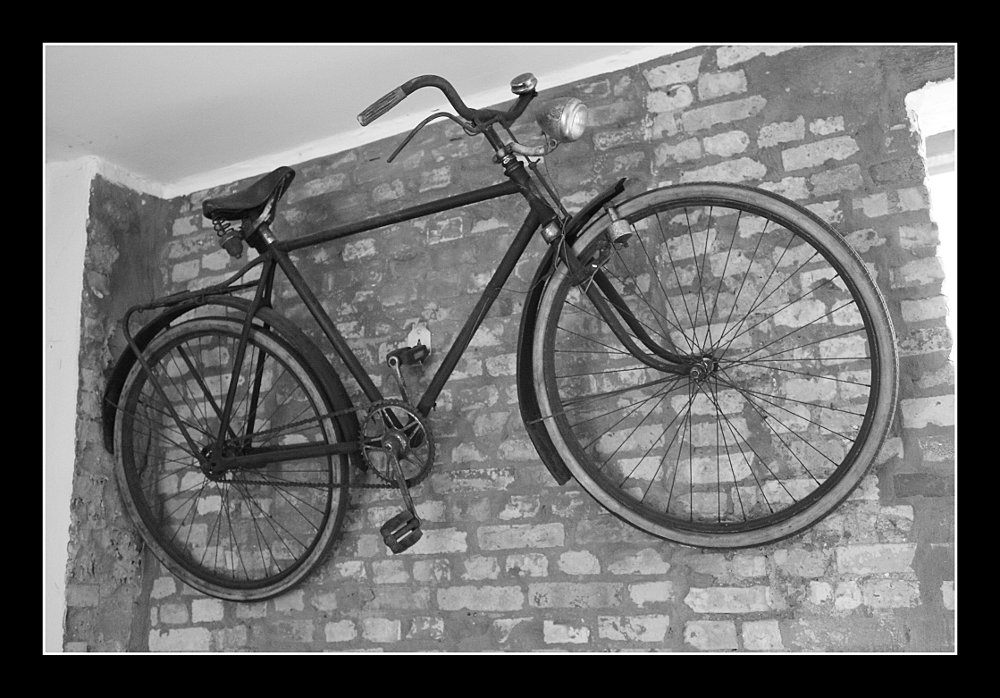 fahrrad schwarz weiß