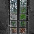 Altes Fenster von einem ehemaligen Landhof in der Eifel