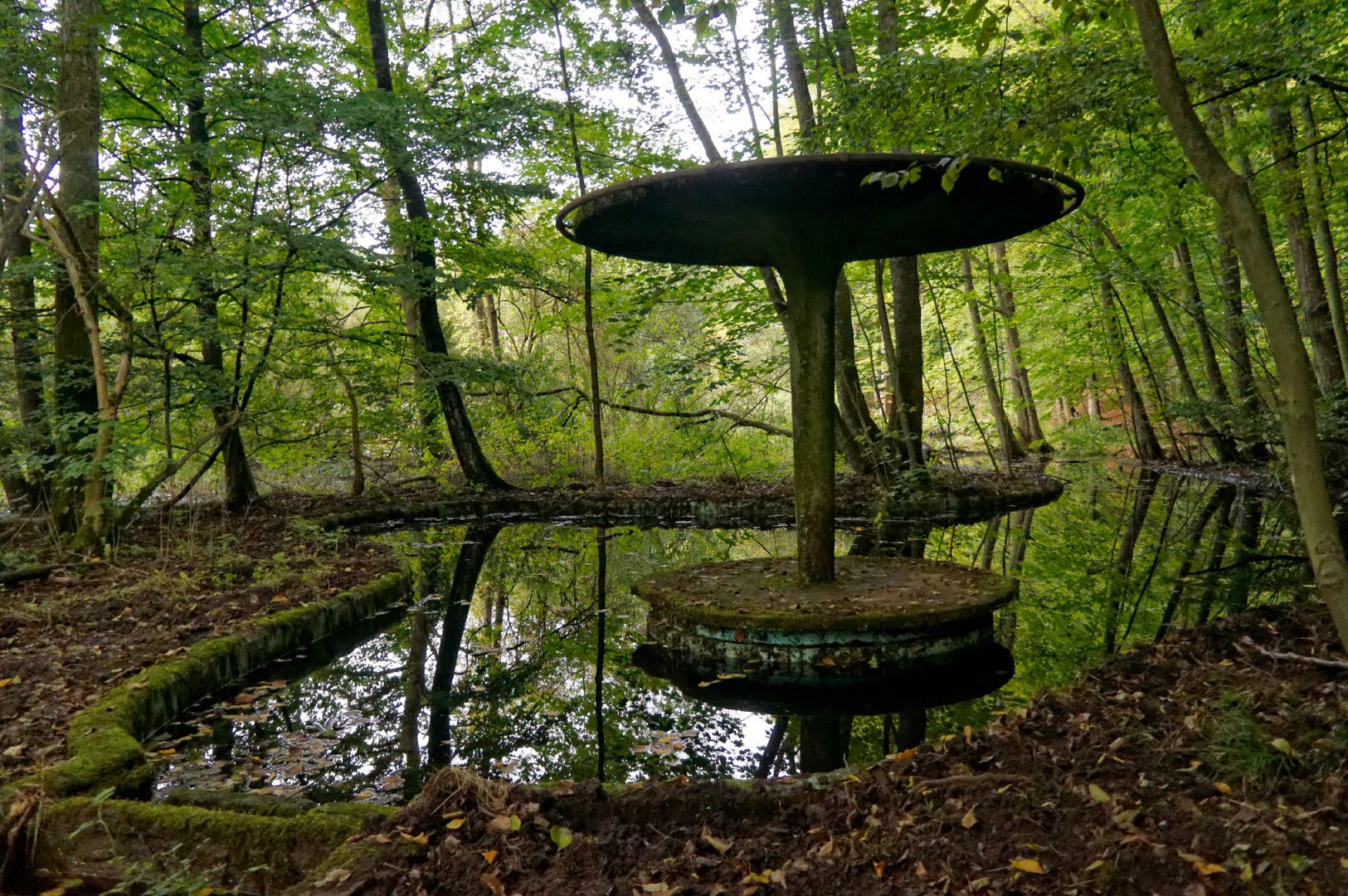 Altes Fischbachbad mit Badepilz