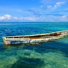 altes Fischerboot auf Mauritius