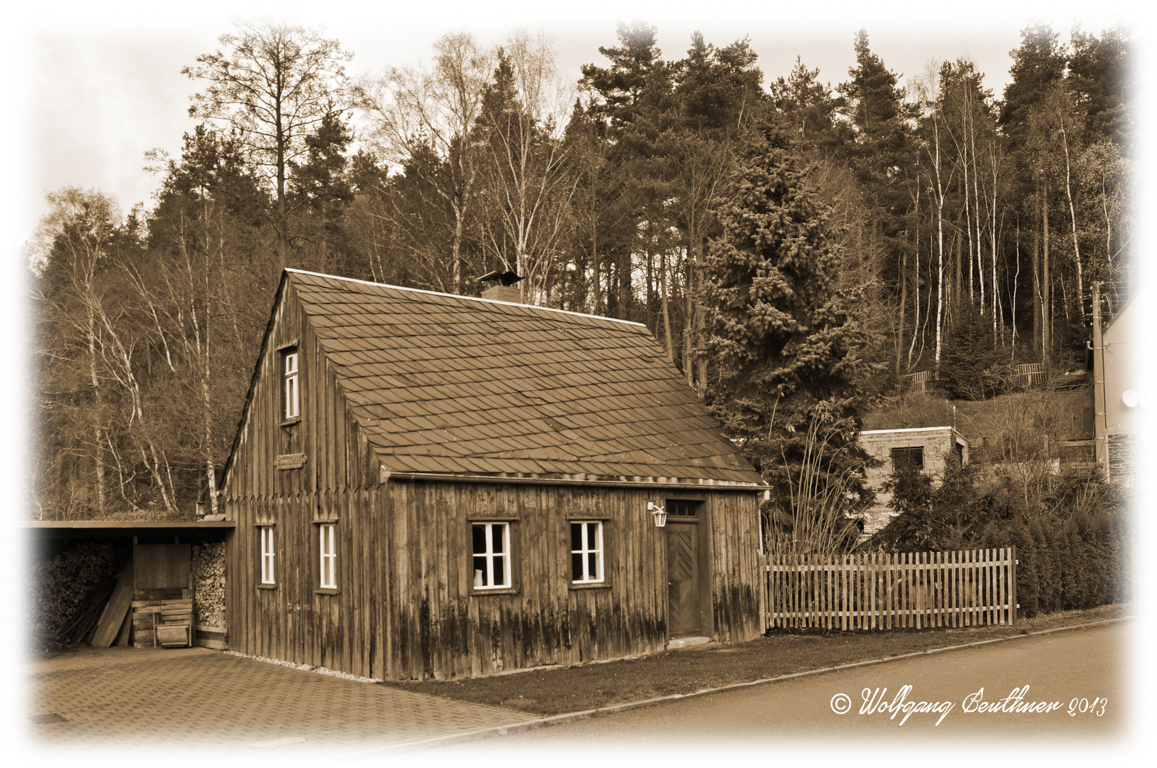 Altes Holzhäuschen in Schneeberg-Lindenau