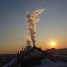 Altes Kraftwerk Datteln im Winter