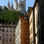 Altes Lyon, Notre-Dame de Fourvière, gesehen von Place St-Jean