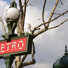 altes Metroschild in Paris