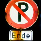 Altes Parken Verboten Schild