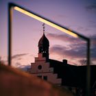 Altes Rathaus Lingen mit Abendhimmel