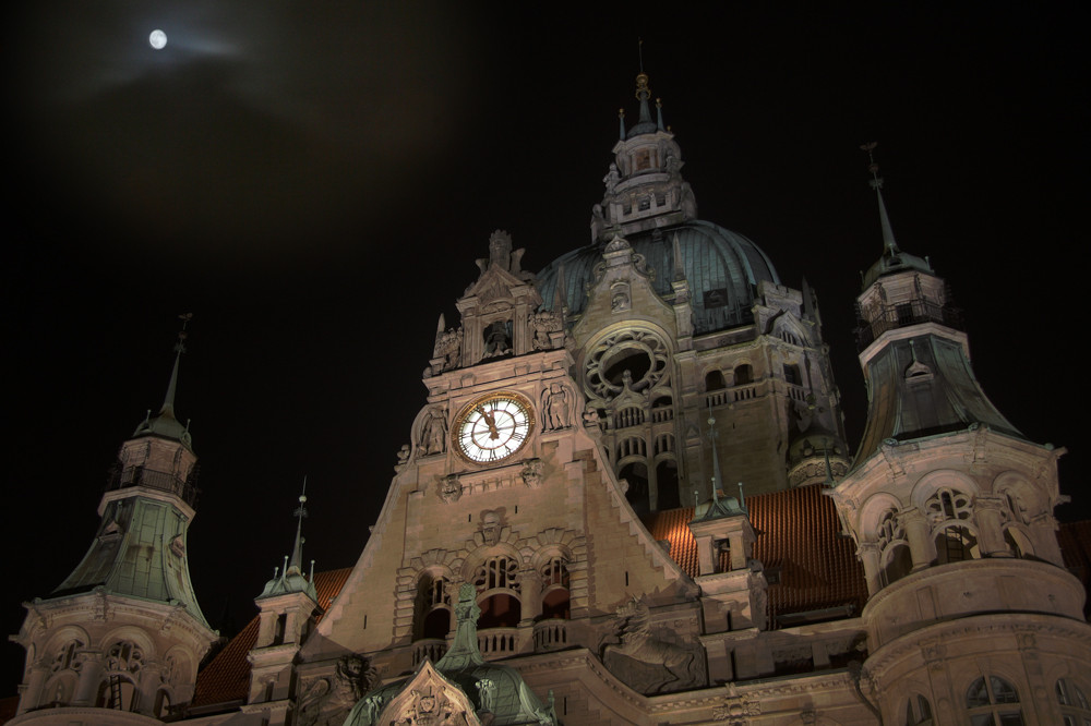 Altes Rathhaus in Hannover bei Nacht