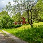 Altes rotes Haus in Schweden