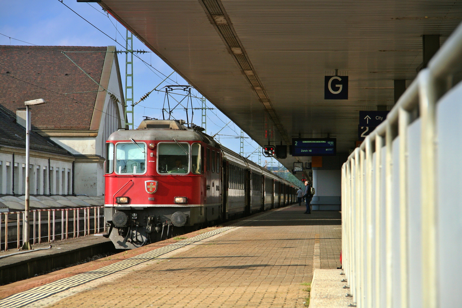 Altes schweizer Eisen in Basel Bad. Bf